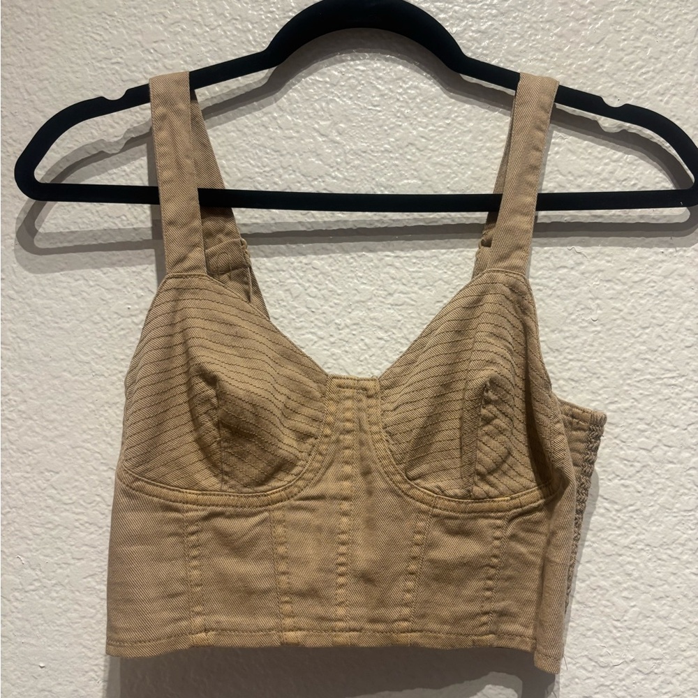 American Eagle Outfitters Tan Textured Top